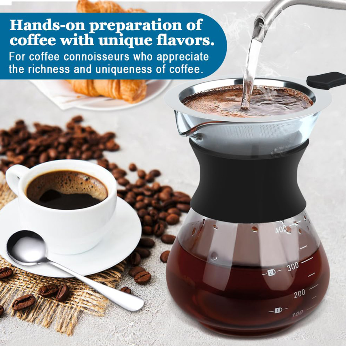 Pembuat Kopi Tuang Leeseph Gla - Coffee Equipment Pour Over ulasan dan harga