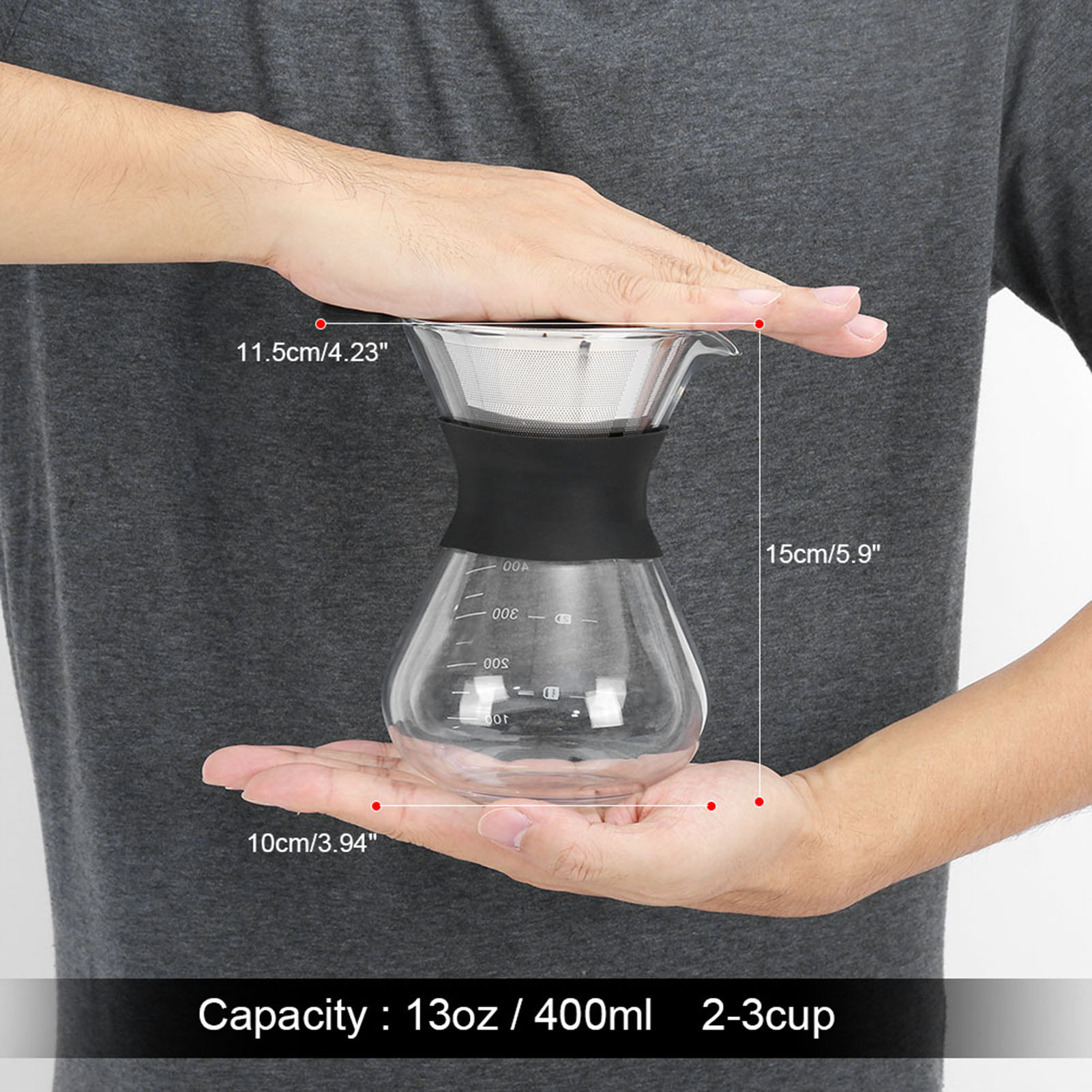 Pembuat kopi Tuang Manual 400m - Coffee Equipment Pour Over ulasan dan harga